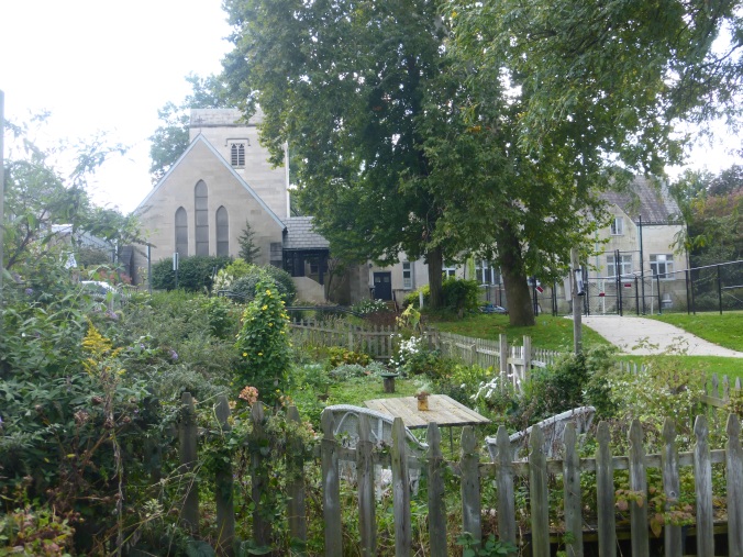 view toward church